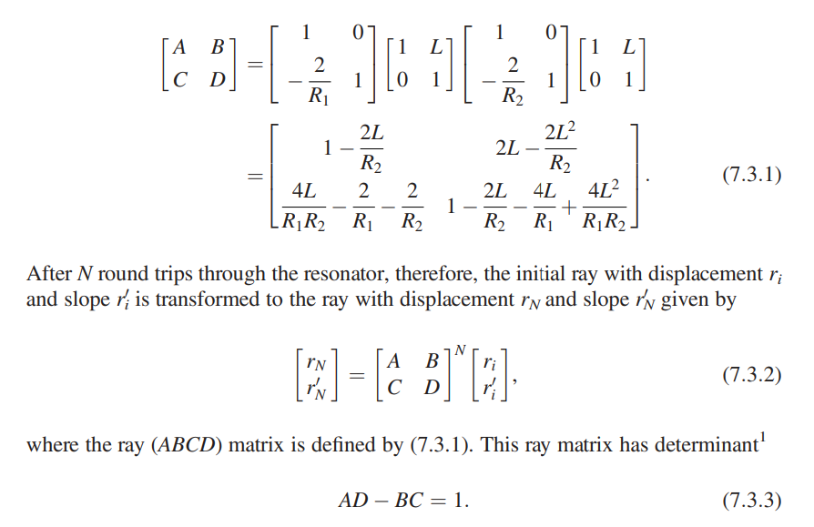 (a) ﻿Prove that the ray matrix for the optical system | Chegg.com