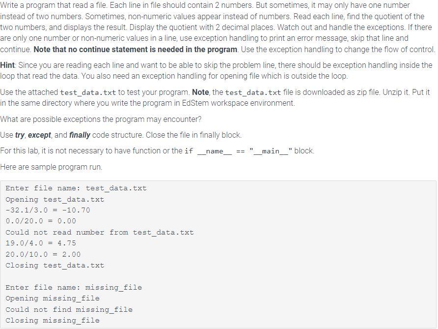Solved In Python: Please include comments so I can | Chegg.com