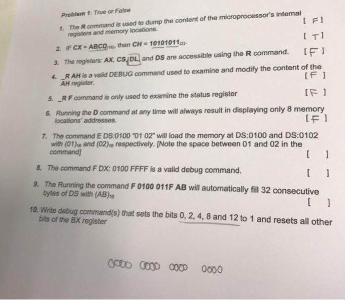 Solved The R command is used to dump the content of the | Chegg.com