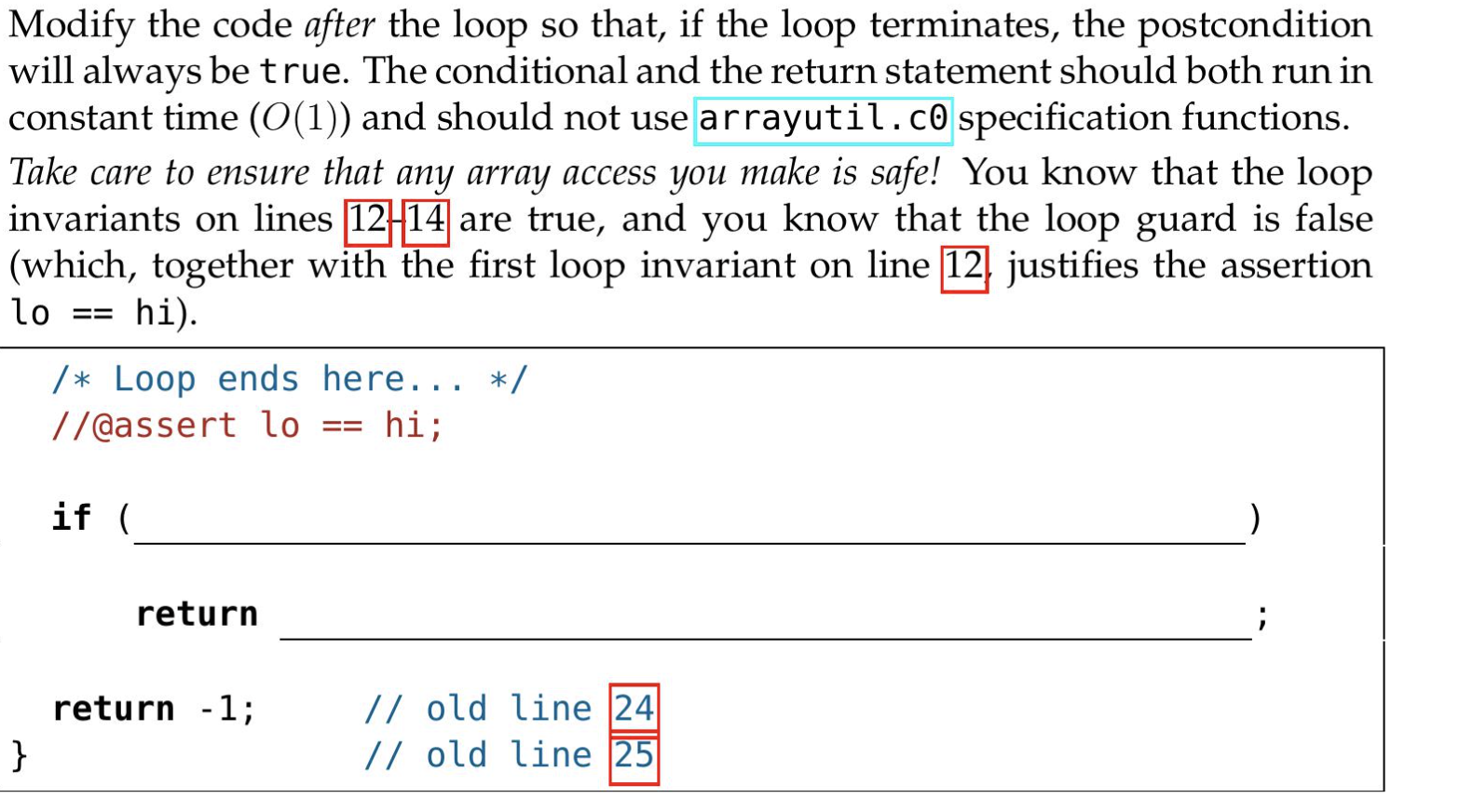 Solved You should assume that the missing loop body does not | Chegg.com