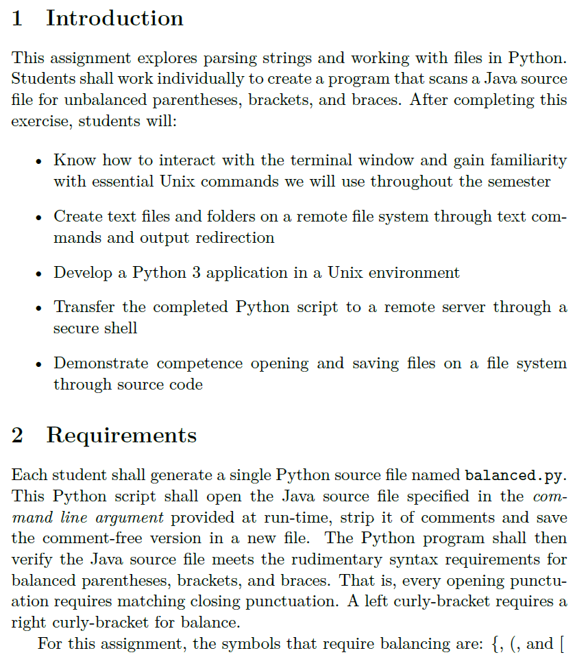 1 Introduction This assignment explores parsing | Chegg.com