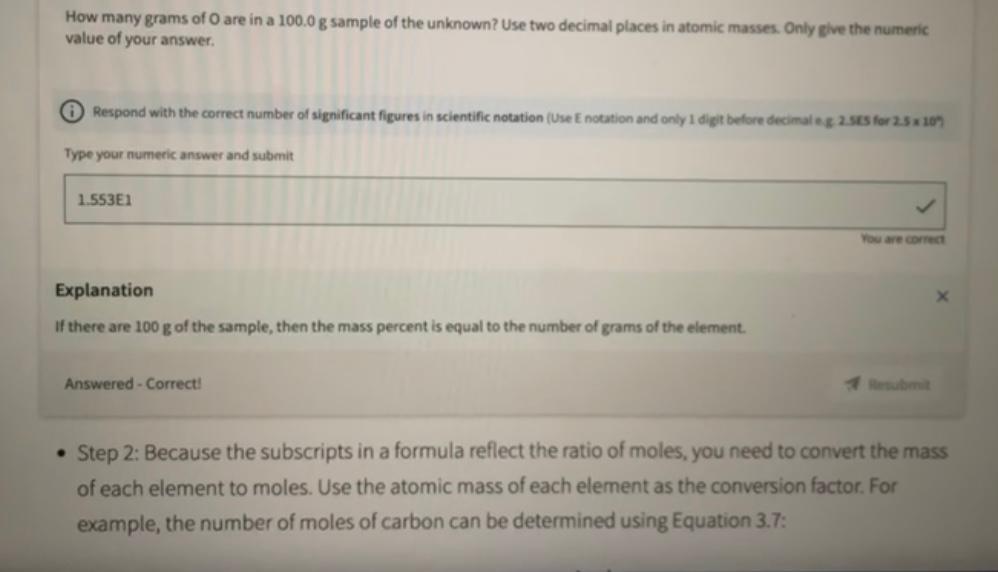 How many grams of 0 are in a 100.0 g sample of the | Chegg.com