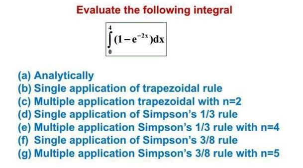 Solved Evaluate The Following Integral || (1-e-?*)dx (a) | Chegg.com