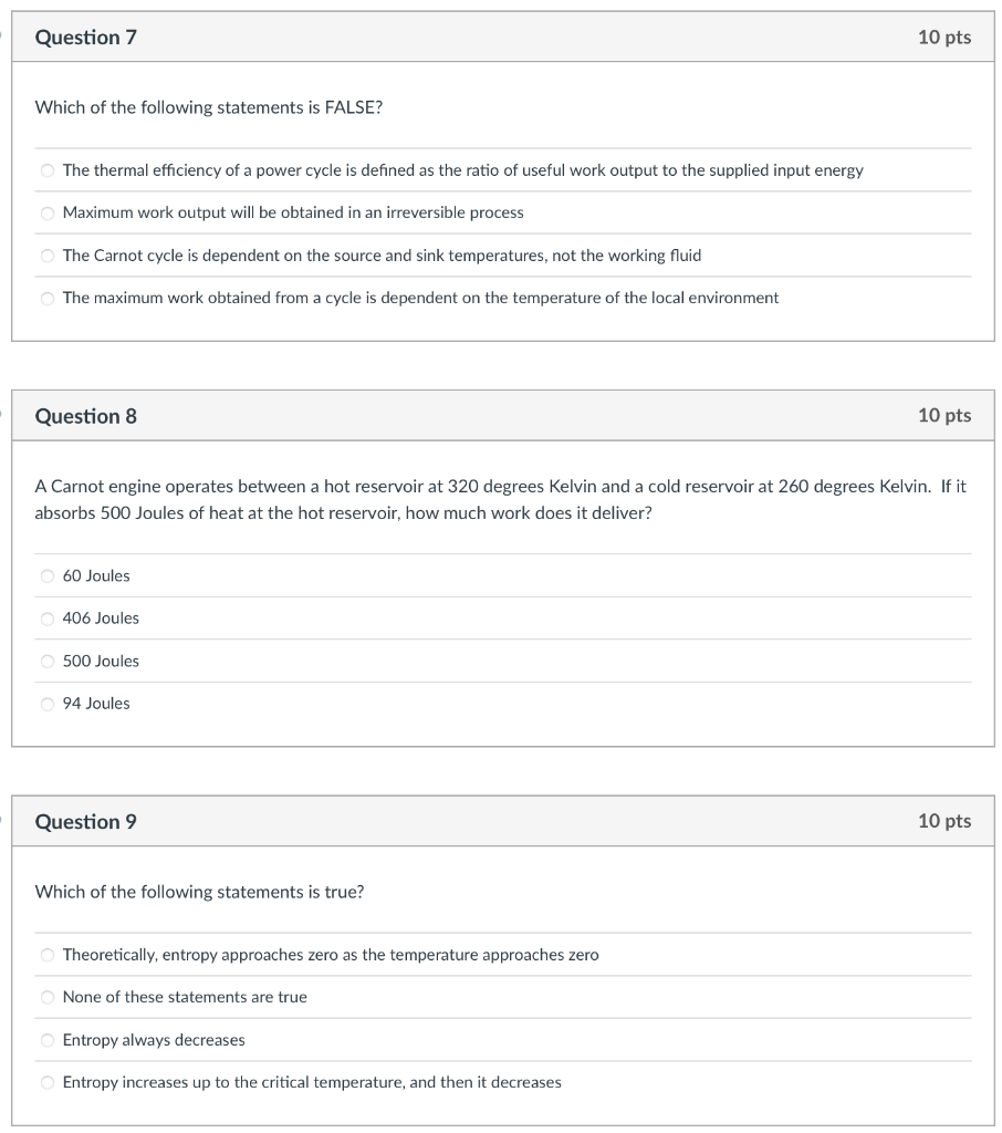 Solved Question 7 10 Pts Which Of The Following Statements | Chegg.com