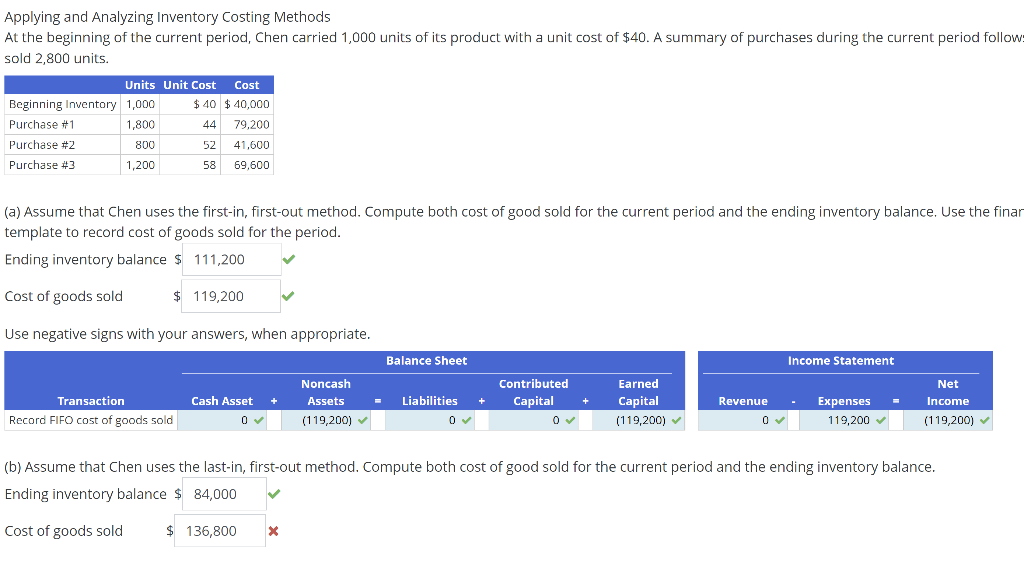 Solved Applying And Analyzing Inventory Costing Methods At | Chegg.com