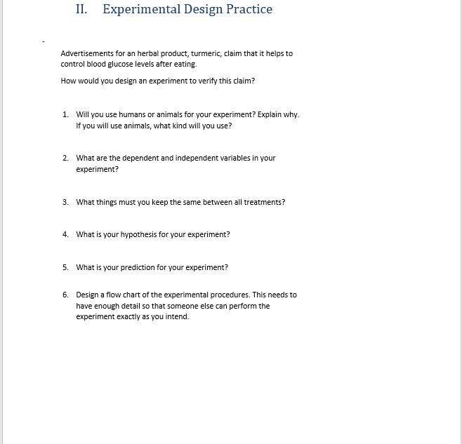 Solved Experimental Design Practice Advertisements for an | Chegg.com