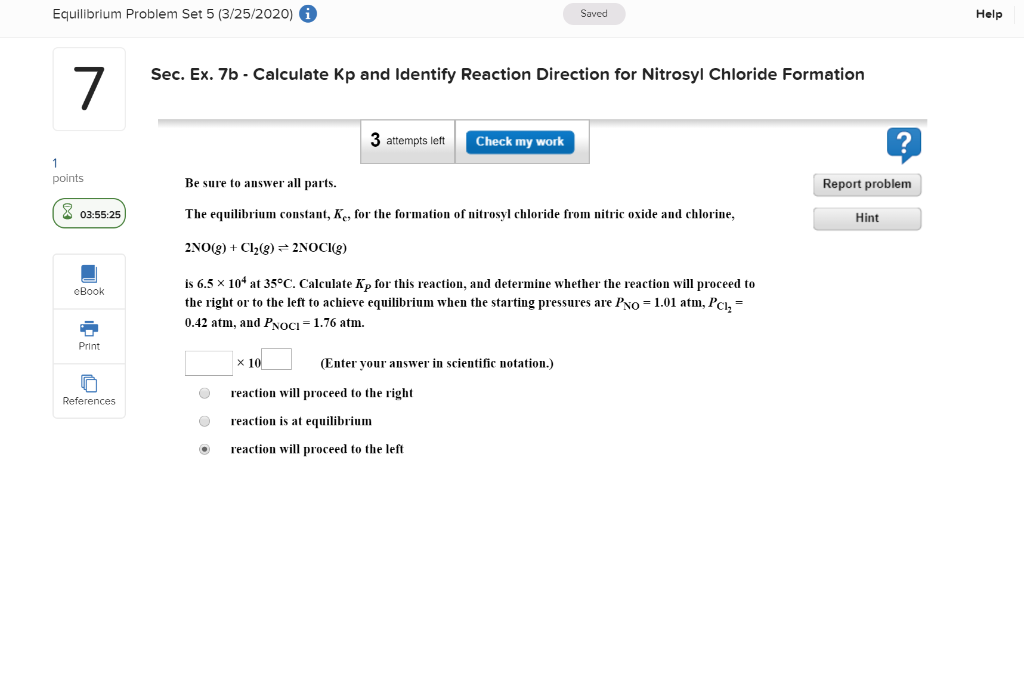 Solved Equilibrium Problem Set 5 (3/25/2020) Saved Help 7 | Chegg.com