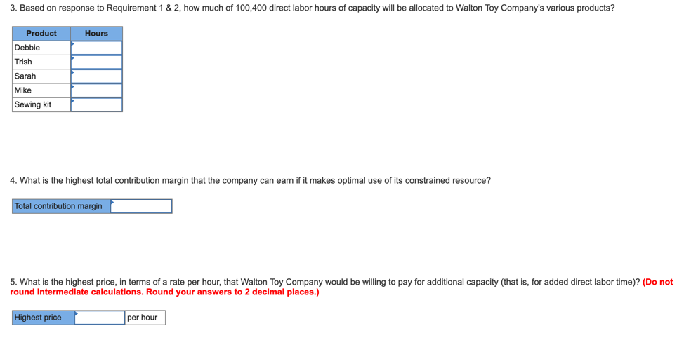 Solved Required: 1. Determine The Contribution Margin Per | Chegg.com