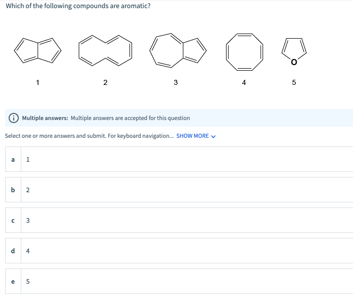 Solved Which of the following compounds are aromatic? 1 2 3 | Chegg.com