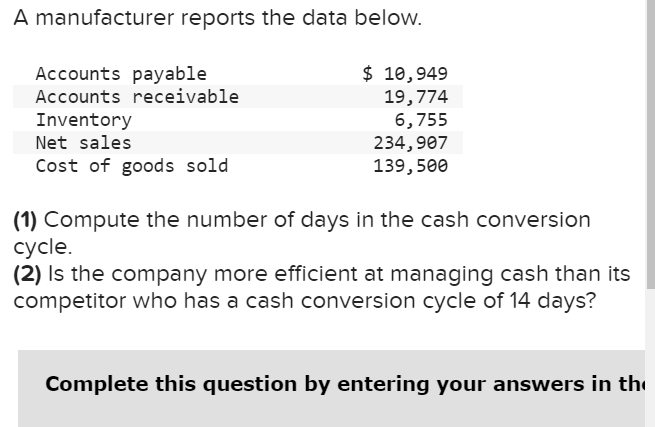 Solved A manufacturer reports the data below. (1) Compute | Chegg.com