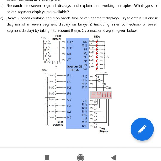 Solved b) Research into seven segment displays and explain | Chegg.com