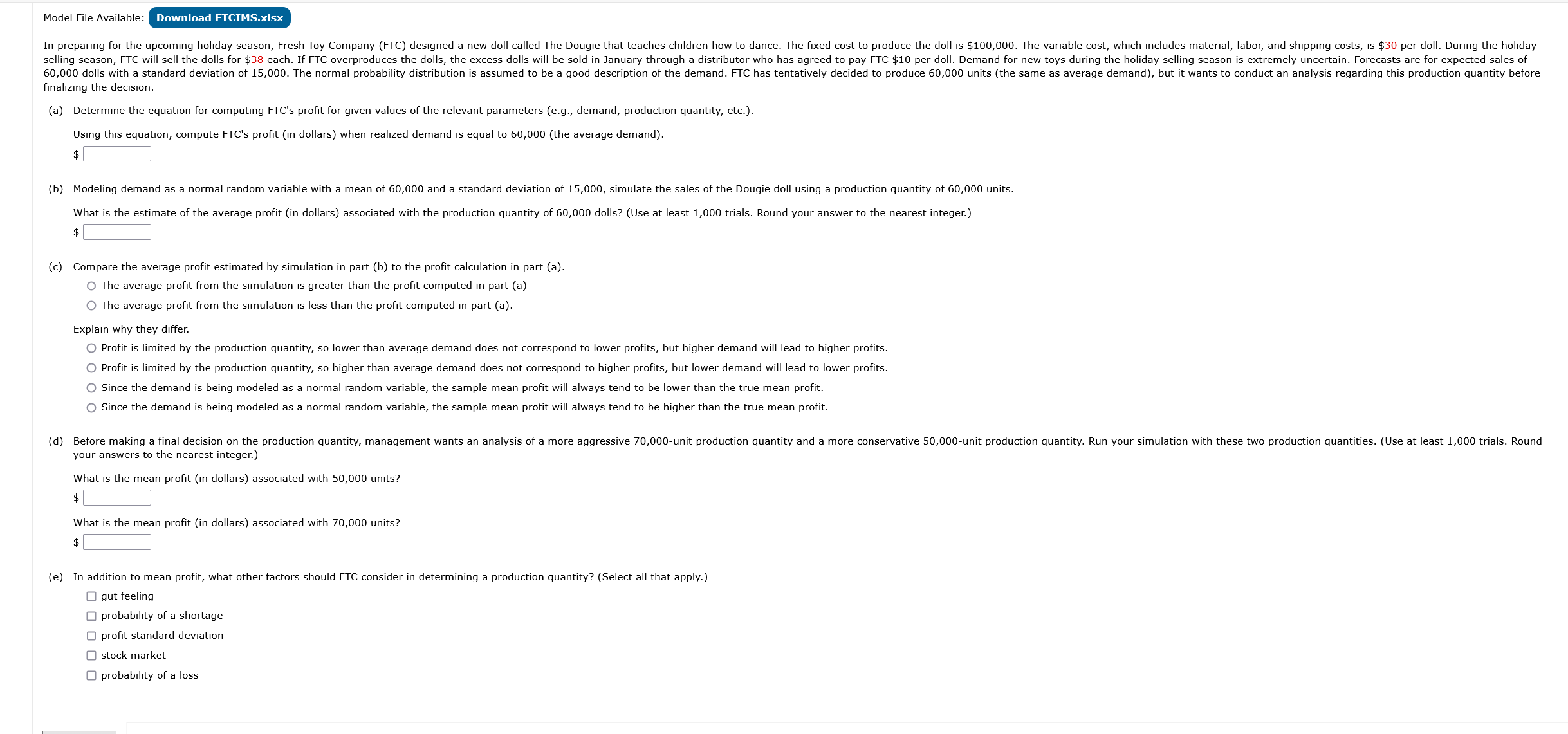 Solved Model File Available:1finalizing the decision.(a) | Chegg.com