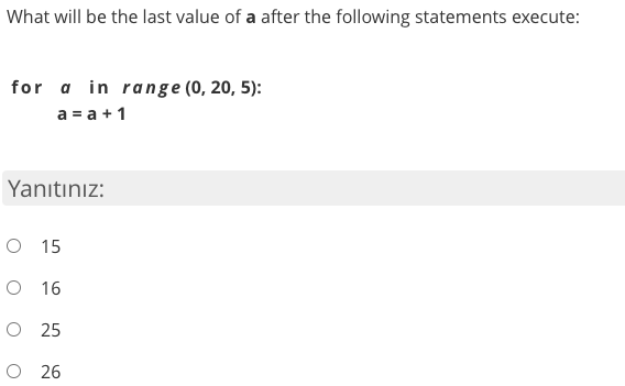 Solved What will be the last value of a after the following | Chegg.com