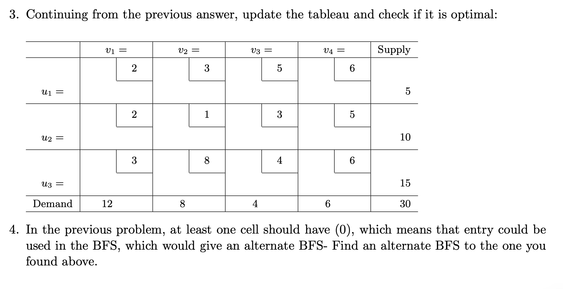 Solved 2. Given the BFS below, compute the solution to the | Chegg.com