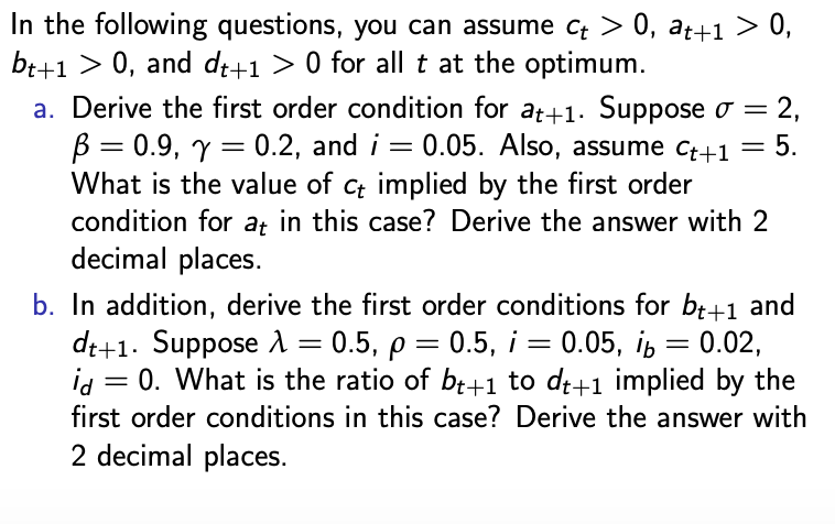 Solved Consider The Following Utility Maximization Problem | Chegg.com