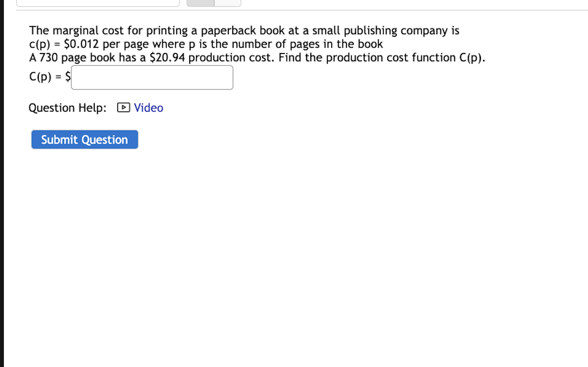 Solved The marginal cost for printing a paperback book at a | Chegg.com