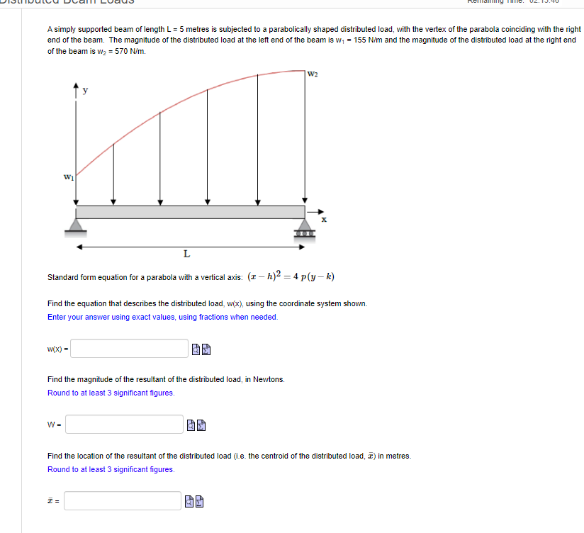 Solved A simply supported beam of length L=5 metres is | Chegg.com