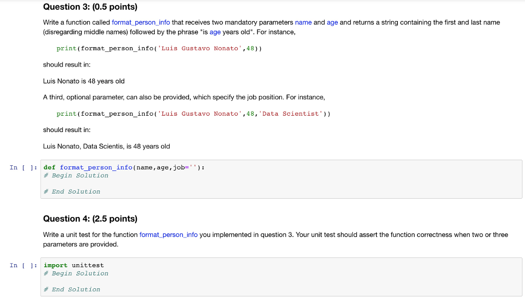 Solved Question 3: (0.5 points) Write a function called | Chegg.com