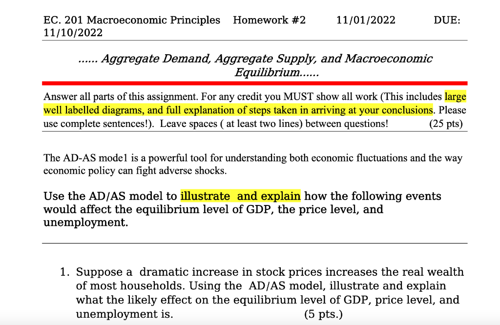 Solved 11/10/2022 Aggregate Demand, Aggregate Supply, and | Chegg.com