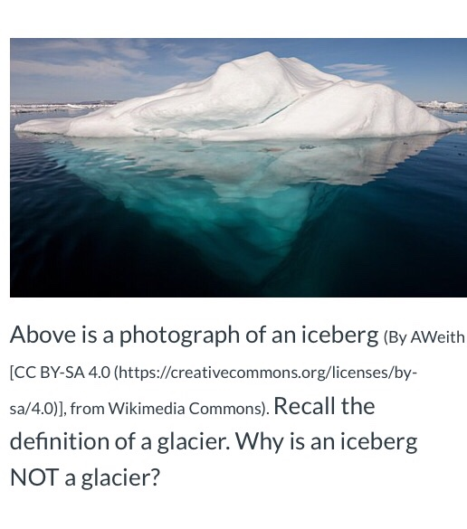 Solved Above Is A Photograph Of An Iceberg (by Aweith [cc 