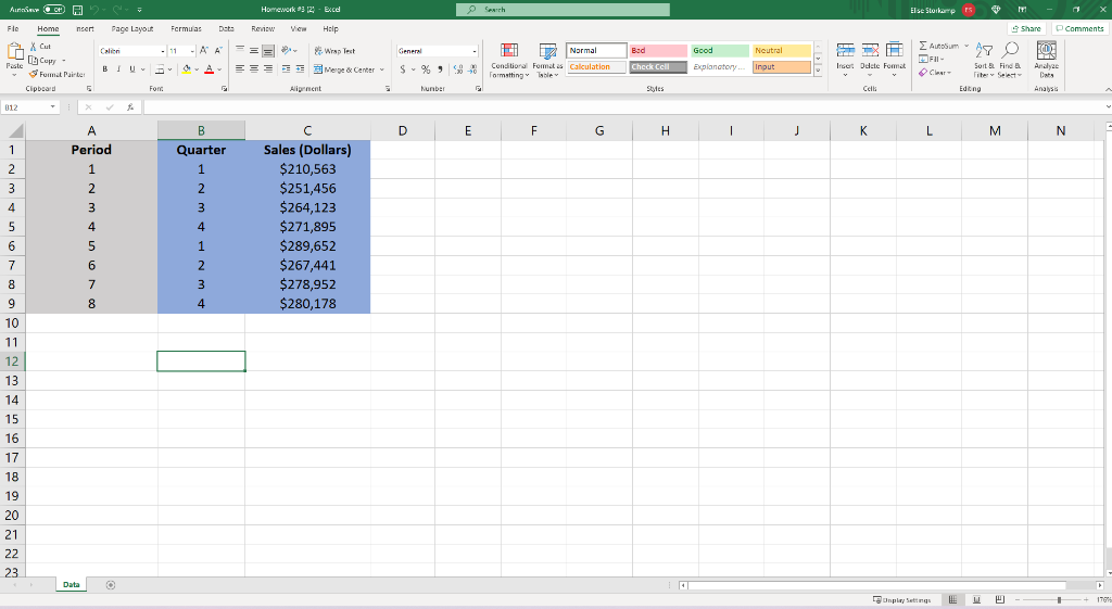 Solved Use the data in the attached Excel file. Do the | Chegg.com