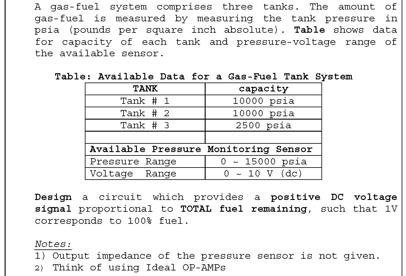 A gasfuel system comprises three tanks. The amount