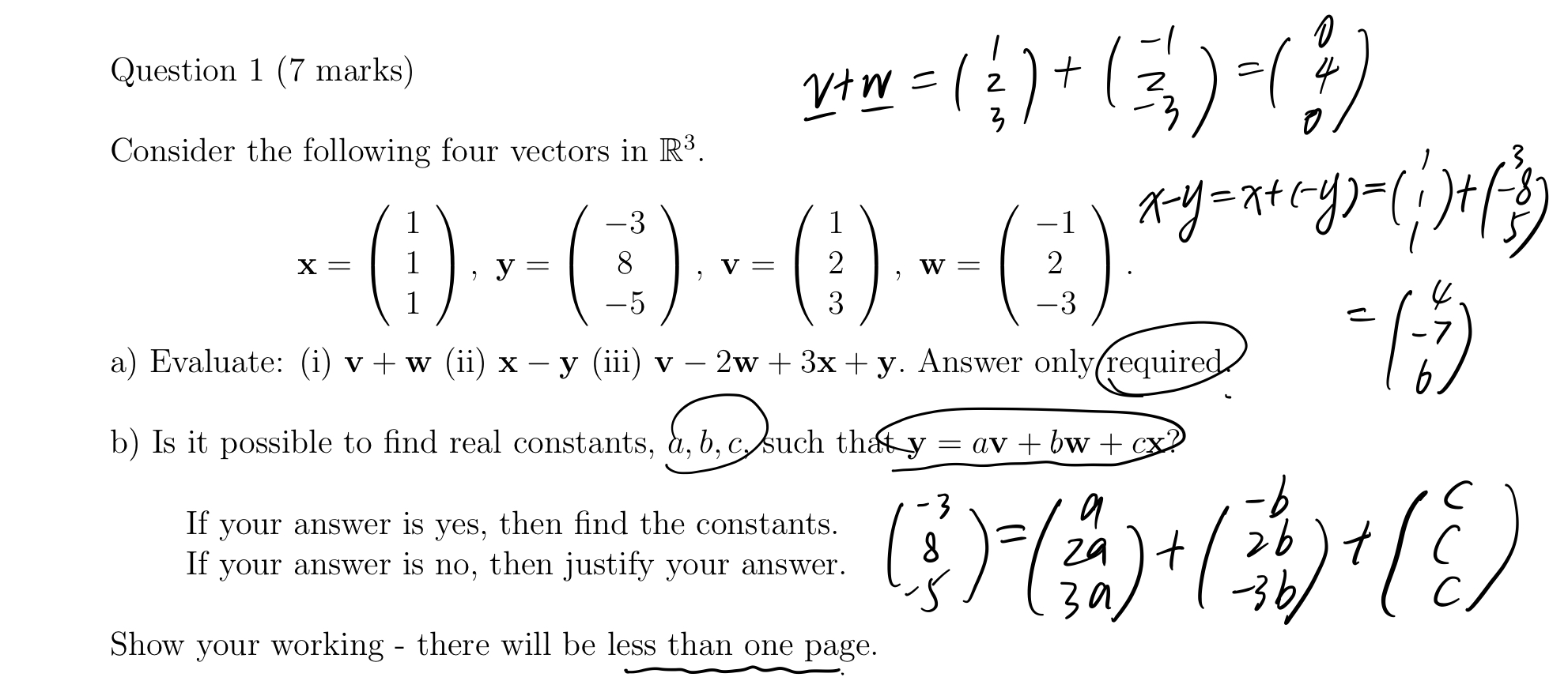 Solved Question 1 7 Marks Le Consider The Following Fou Chegg Com