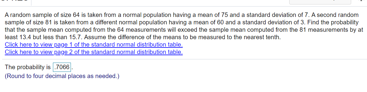 Solved A random sample of size 64 is taken from a normal | Chegg.com