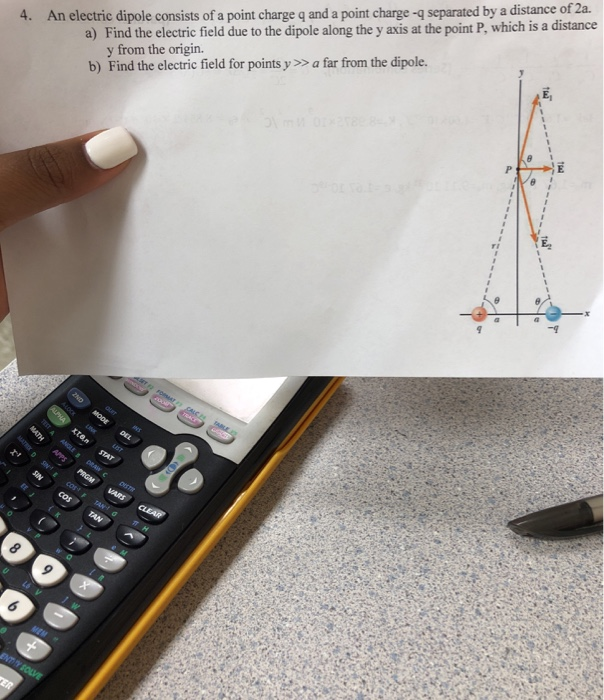 Solved An electric dipole consists of a point charge q and a | Chegg.com