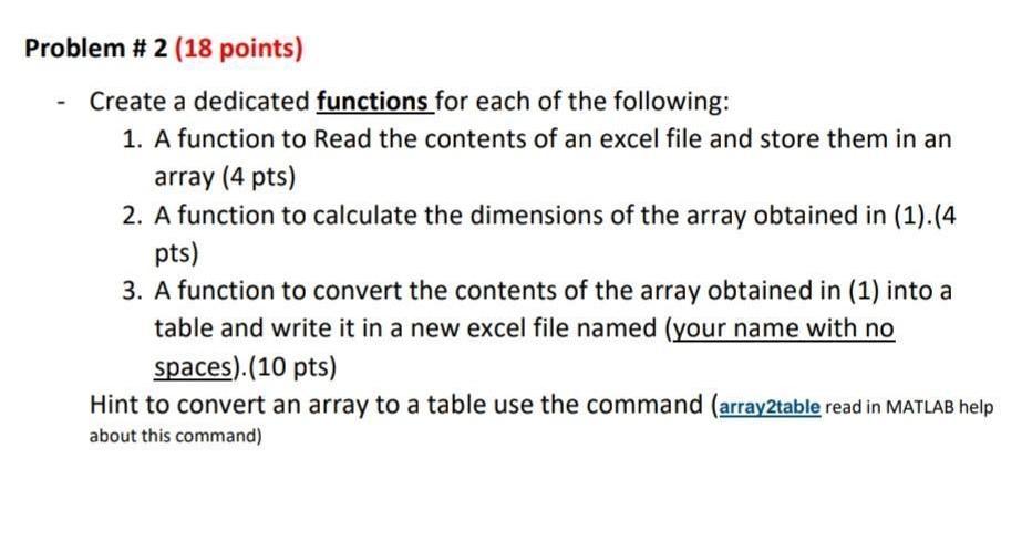 Solved Problem # 2 (18 Points) - Create A Dedicated | Chegg.com