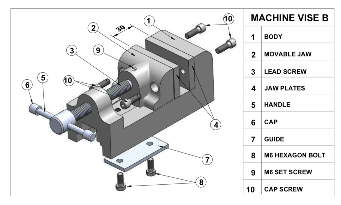 Vise Parts Diagram