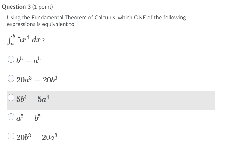 Solved Question 3 (1 point) Using the Fundamental Theorem of | Chegg.com