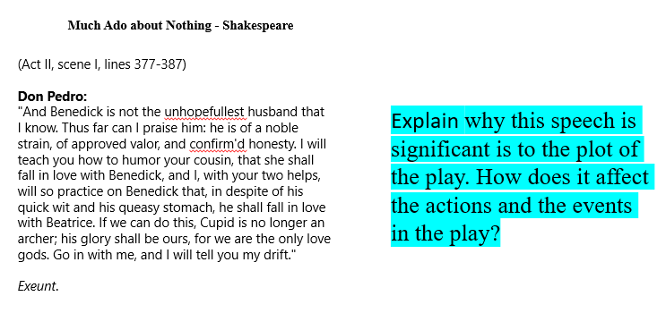 Much Ado about Nothing Shakespeare Act II scene Chegg