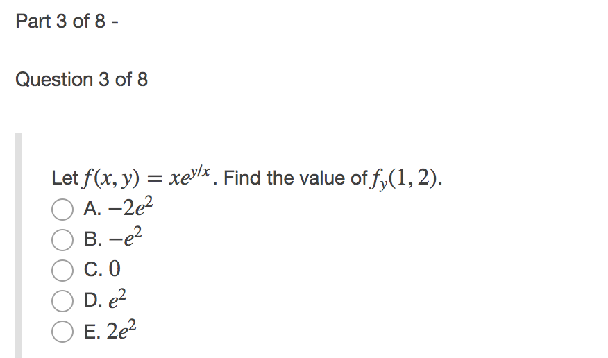 Solved Question 1 Of 8 X Y If W What Is The Value Of Chegg Com