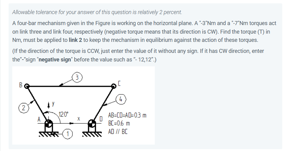 Solved Allowable tolerance for your answer of this question | Chegg.com