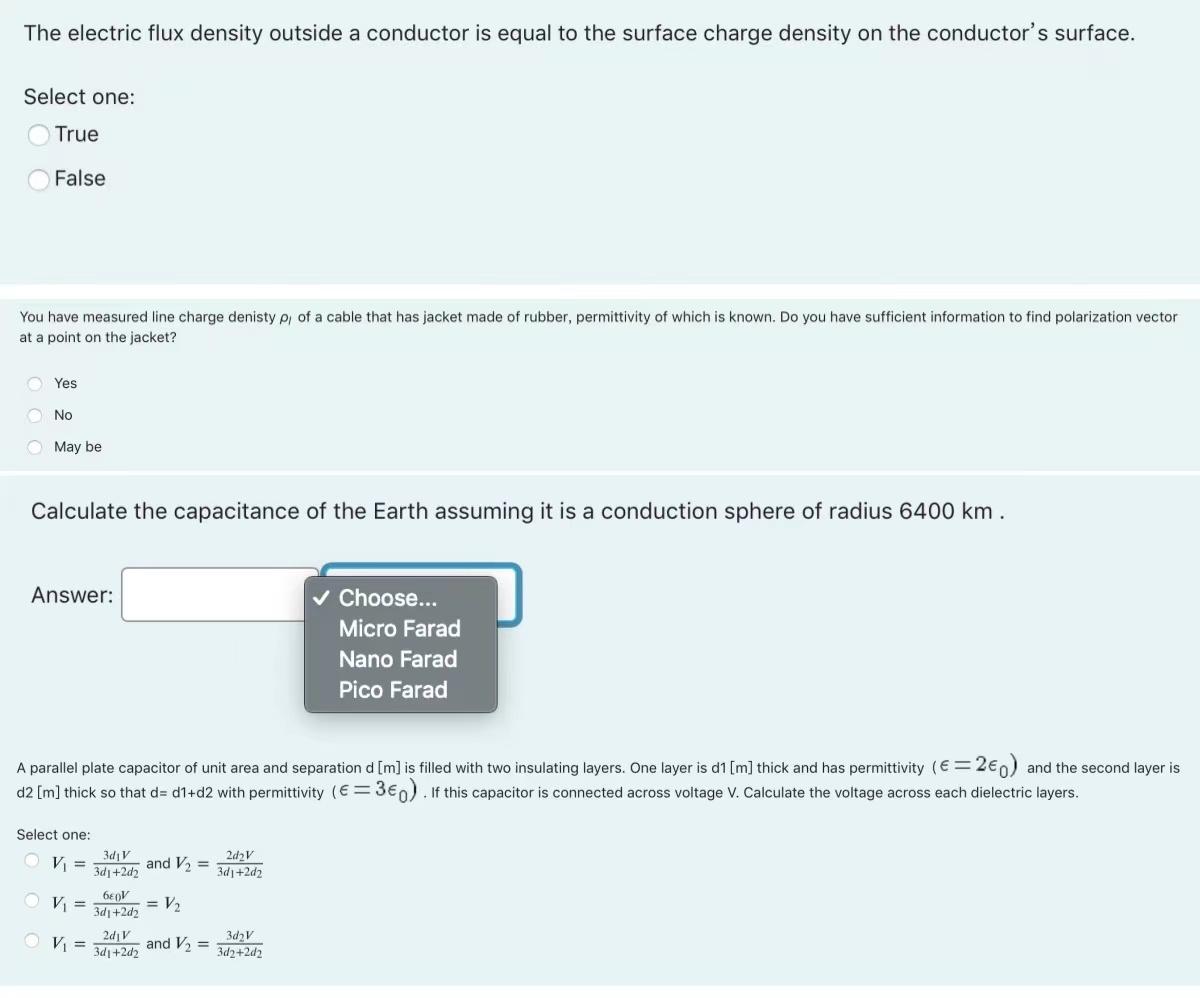 Solved The electric flux density outside a conductor is | Chegg.com