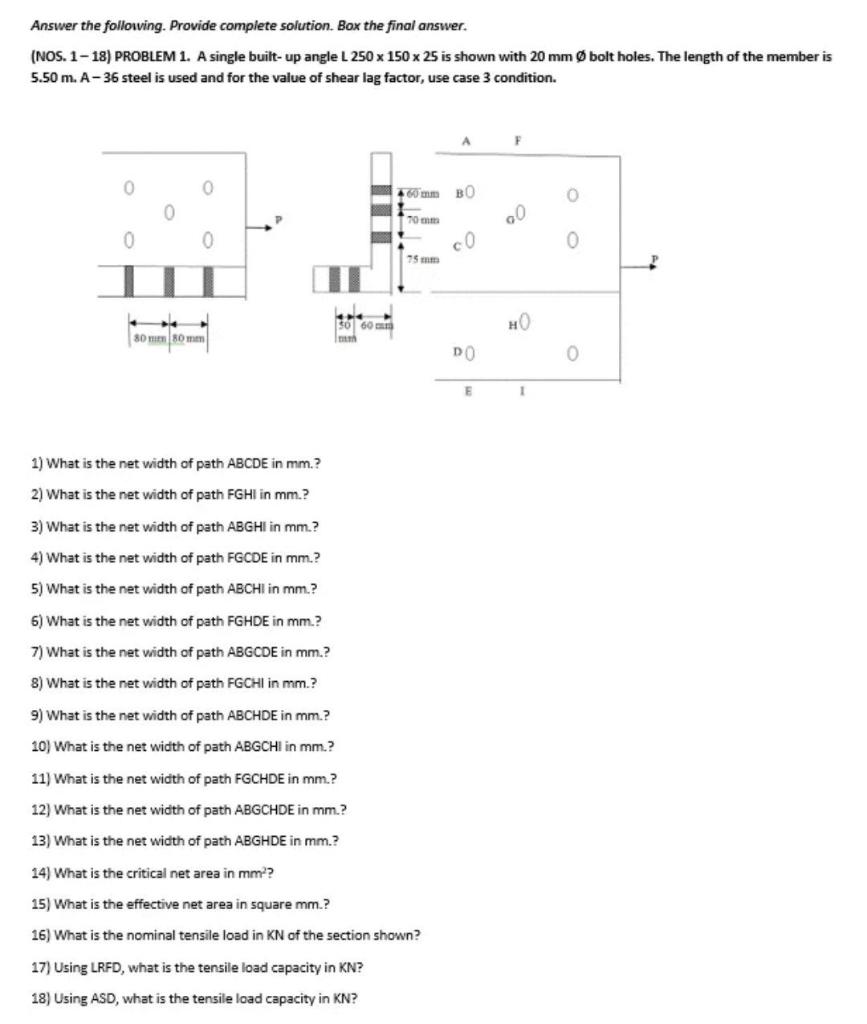 Solved Answer The Following Provide Complete Solution Box