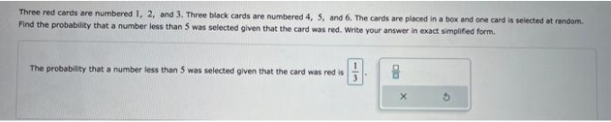 Solved Three red cards are numbered 1,2, and 3. Three black | Chegg.com