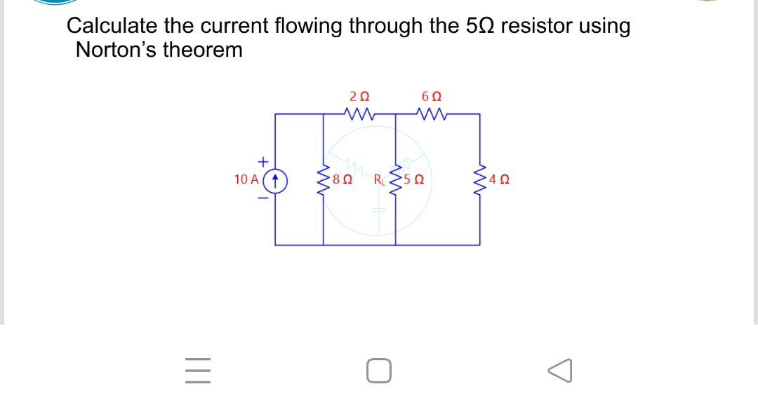 Solved Calculate the current flowing through the 50 resistor | Chegg.com