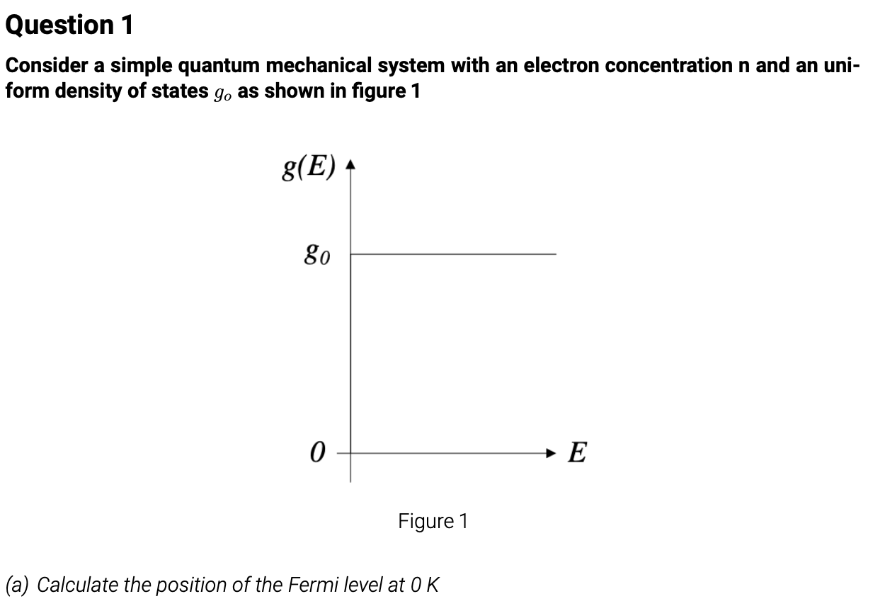 Solved Question 1 Consider a simple quantum mechanical | Chegg.com