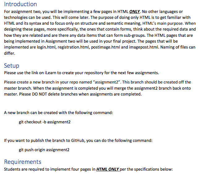 Solved Introduction For assignment two, you will be | Chegg.com