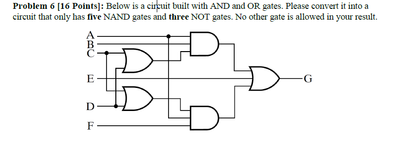 Solved Problem 6 [16 Points]: Below is a circuit built with | Chegg.com