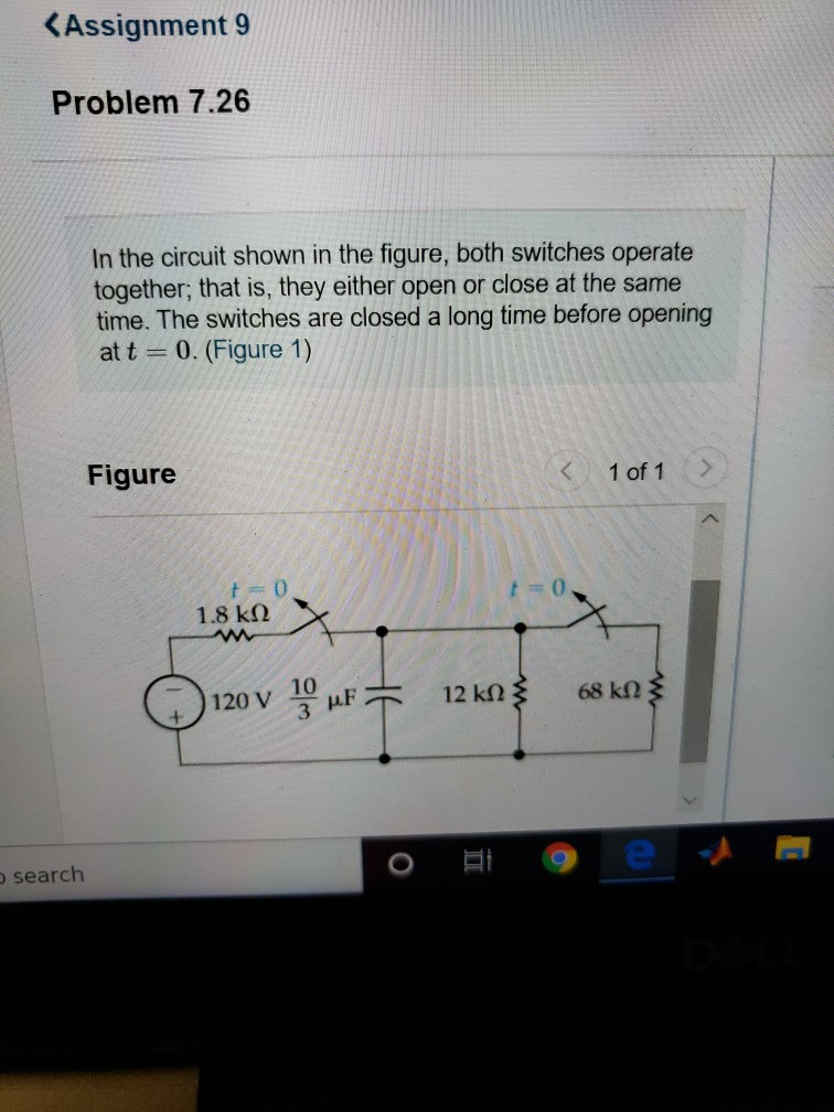 Solved Problem 7.9 The switch shown in (Figure 1) has been | Chegg.com