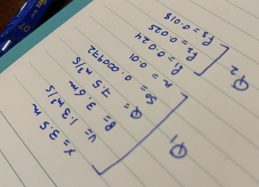 Solved Q2. For The System Of Pipes Shown, The Flow Of Water | Chegg.com