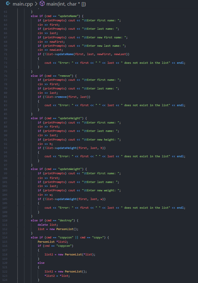 C++ Linked List Program Build a program using linked | Chegg.com
