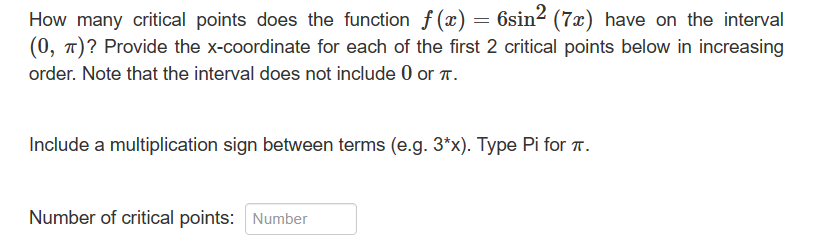 Solved How many critical points does the function | Chegg.com
