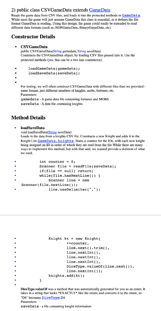 Solved 1) public abstract class GameData extends Object | Chegg.com
