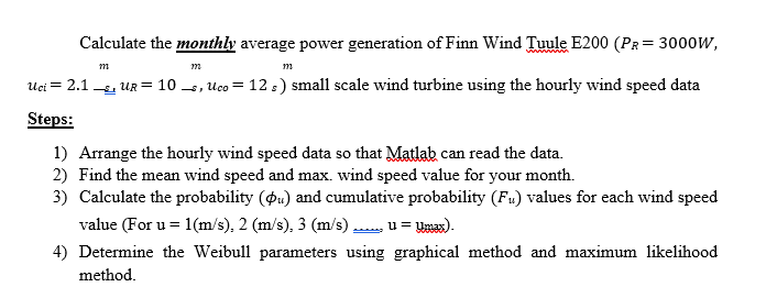 Solved Calculate The Monthly Average Power Generation Of Chegg Com