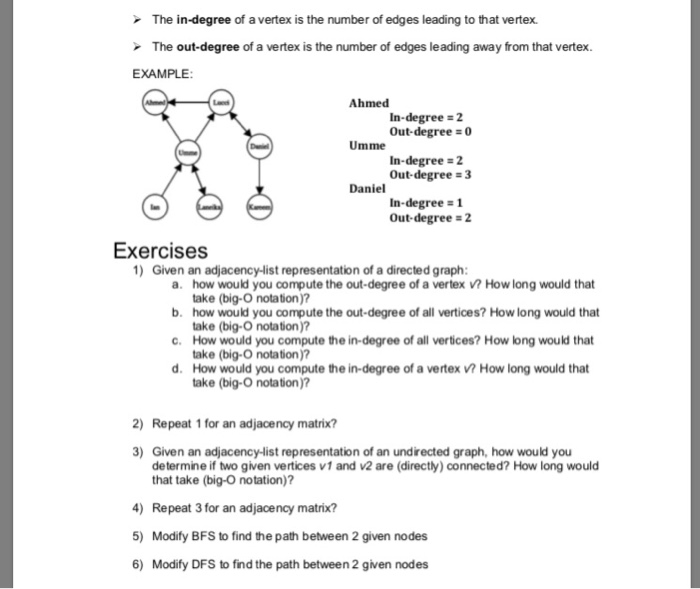 what is the outdegree of a vertex with 2 outgoing edges