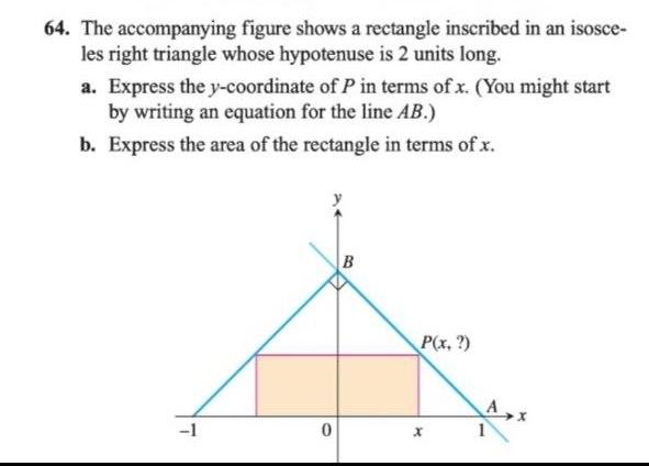 Solved 64 The Accompanying Figure Shows A Rectangle Chegg Com